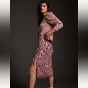NWT Anthropologie Maeve Sequin Skirt